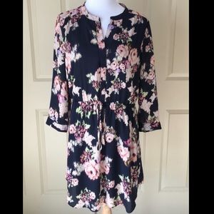 Daniel Rainn Floral tie waist dress, Size M 🎀